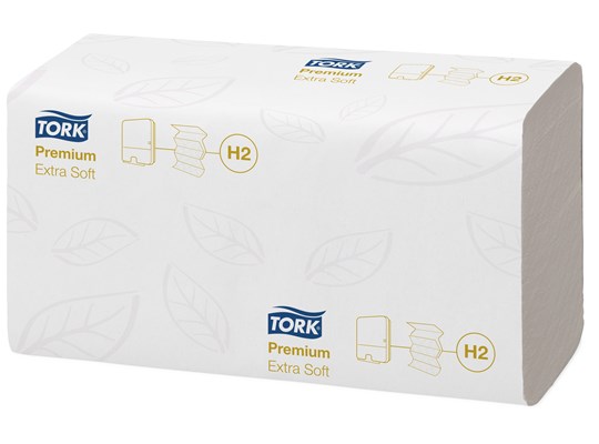 Doekjes Premium H2, 2-laags, wit
