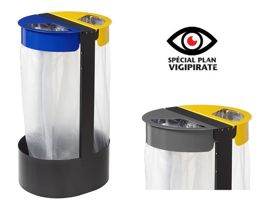 Zakhouder op voet 150L. (2x75L.)