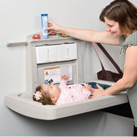 Baby verschoontafel, horizontaal model