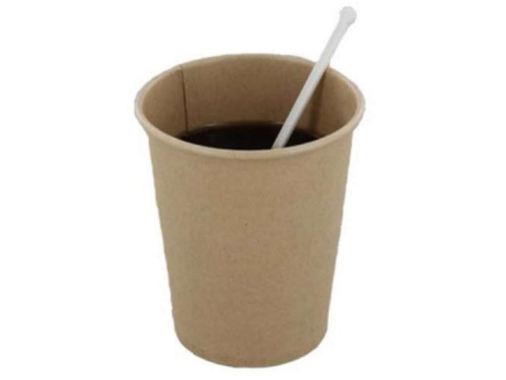 Koffiebekers 0,18L., bruin karton