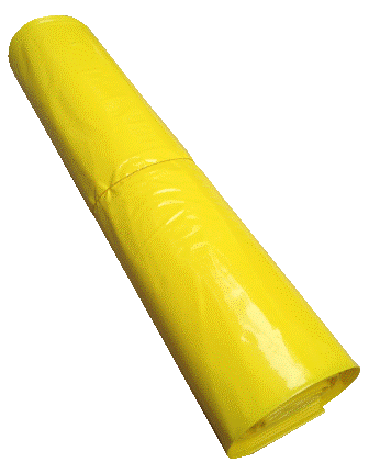 Afvalzakken 70x110cm HDPE 50, geel