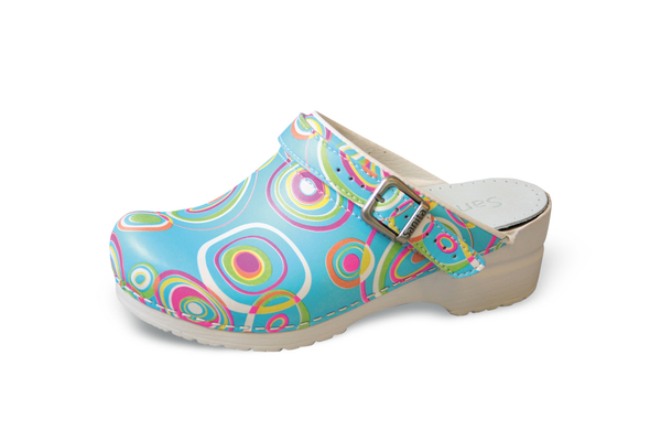 Sanita klompen Retro blauw (35-39)