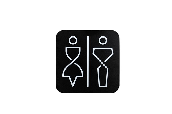 Picto Santral Black WC D + H, rvs zwart
