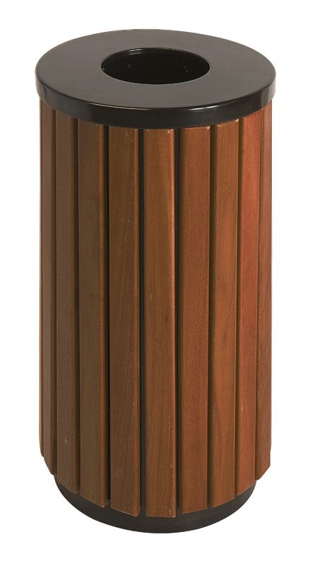 Buitenafvalbak in hout 40L.