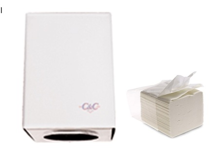 Toiletpapierhouder C&C Bulk-Pack, wit