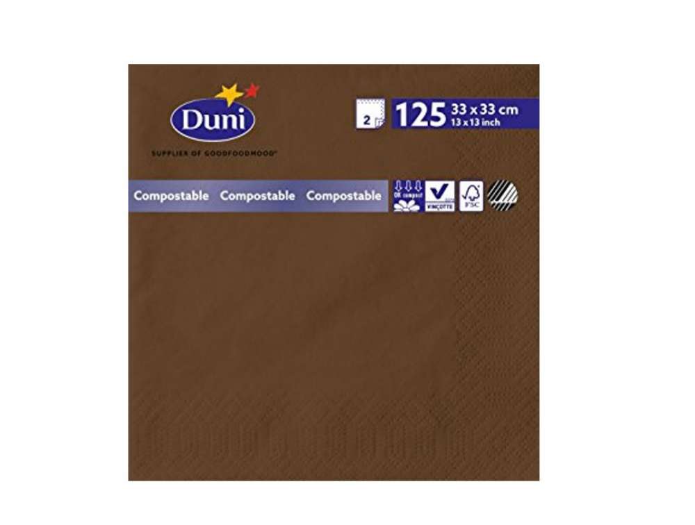 Tafelservetten Bruin 33cm