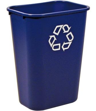 Rechthoekige afvalbak 39L