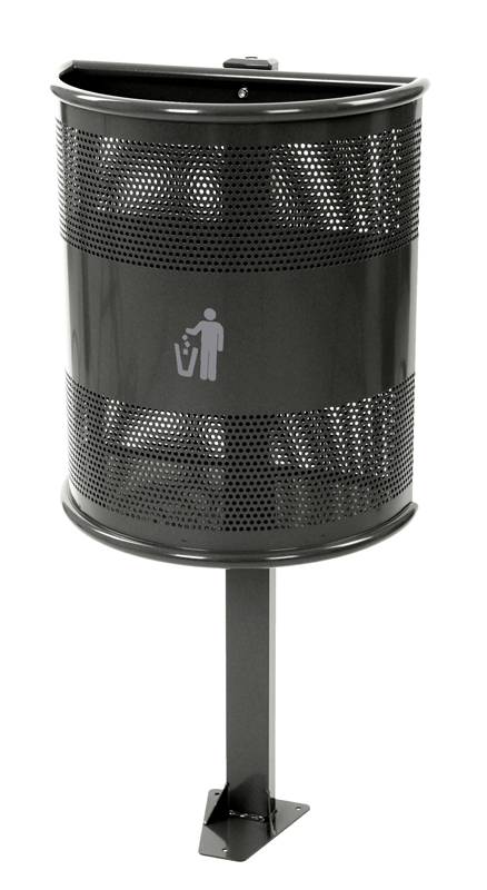 Buitenafvalbak op voet, 35L.