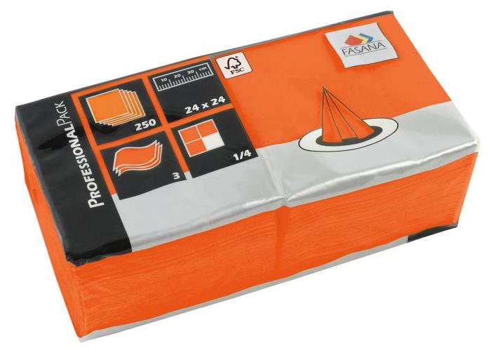 Tafelservetten Oranje 24cm, 33cm