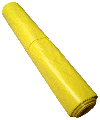 Afvalzakken 80x110cm HDPE 25, geel
