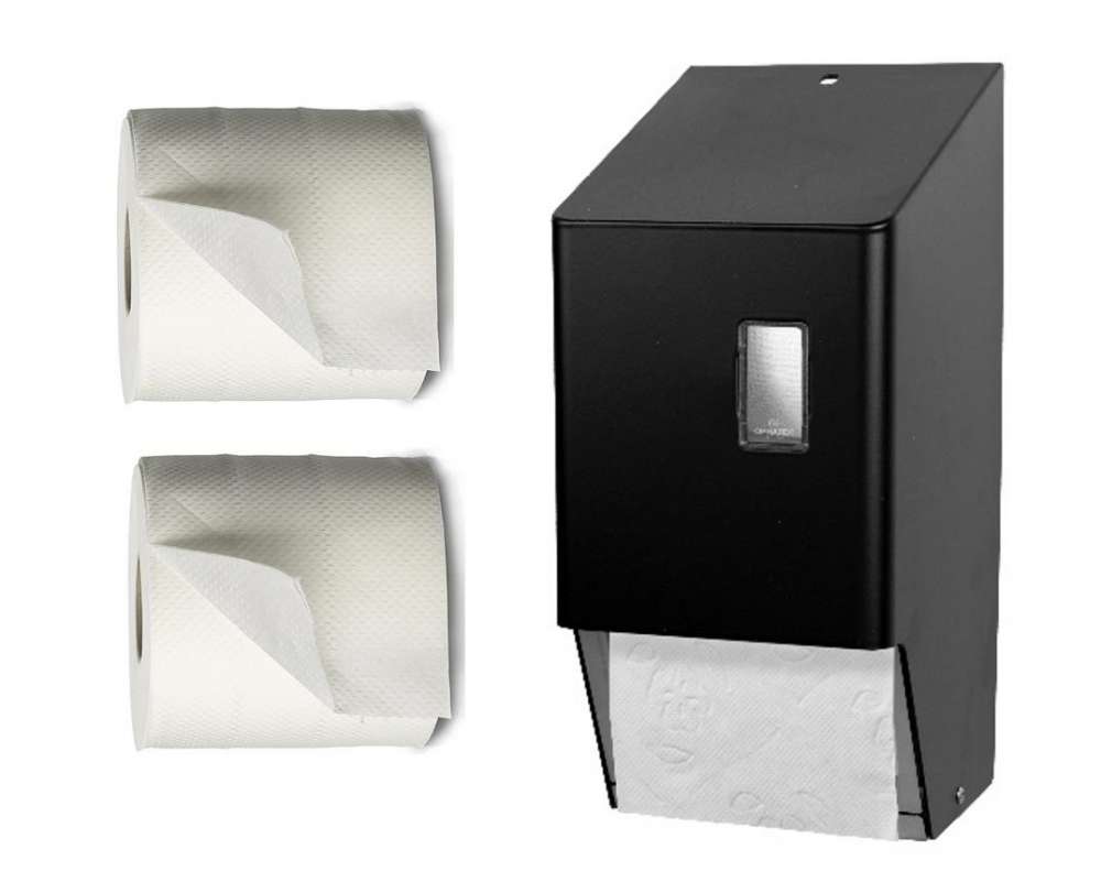Santral Black - TRU2-2 Toiletrolhouder