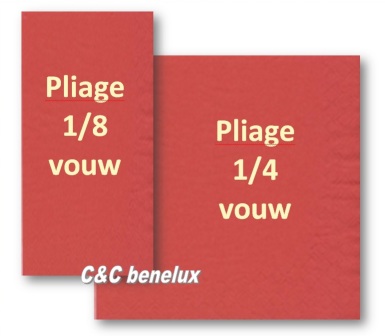 Tafelservetten Rood 24cm, 33cm en 40cm