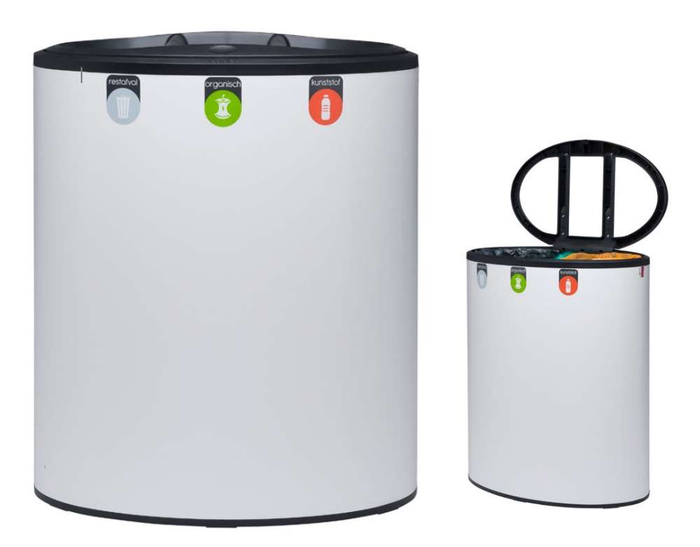 Binc 3, open deksel 50L. (15L+20L+15L.)
