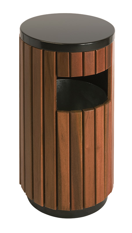 Buitenafvalbak in hout 33L.