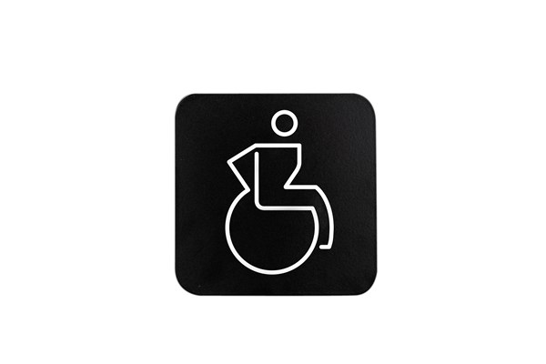 Picto Santral Black WC mindervaliden, rvs zwart